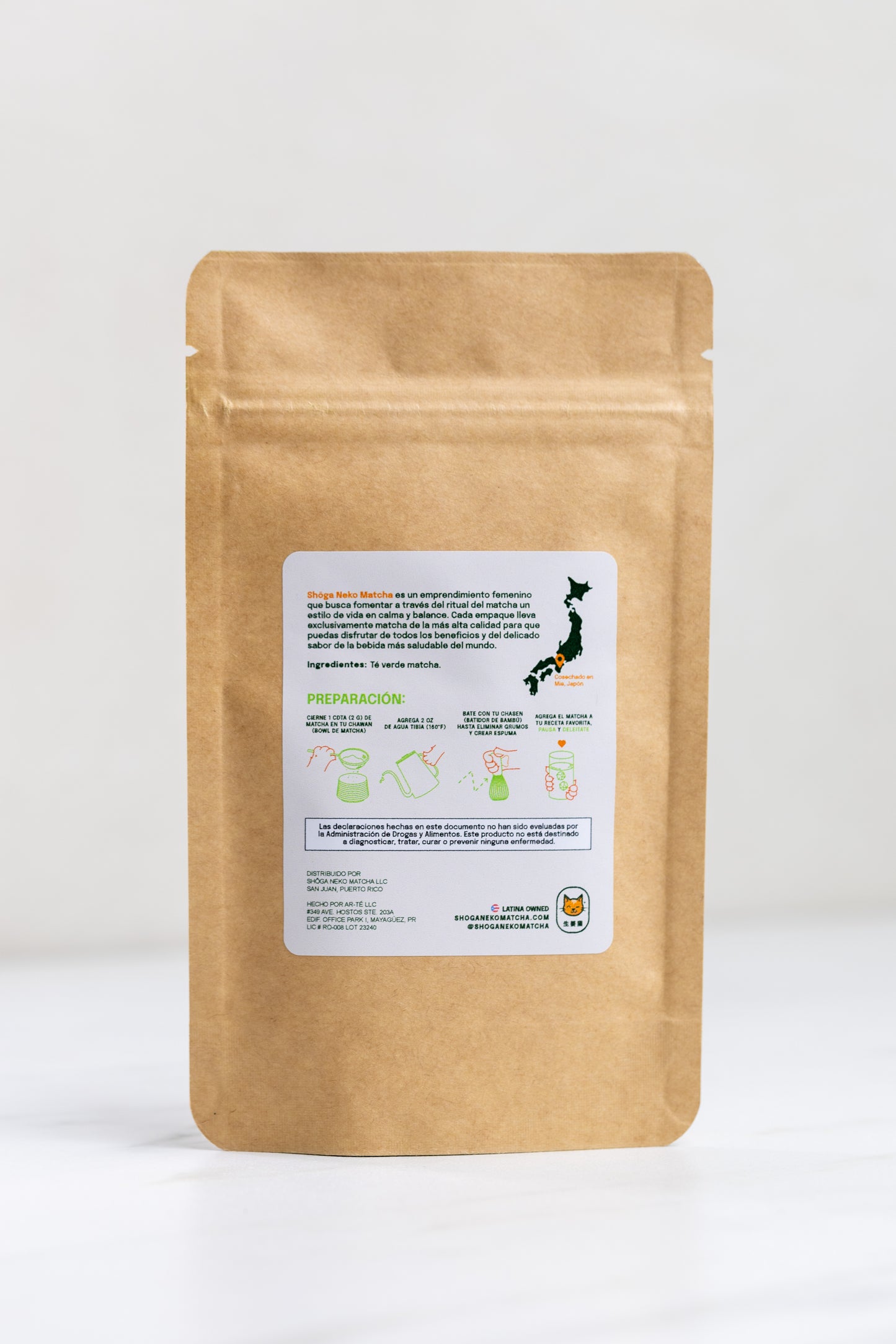 Shōga Neko Matcha (Bolsa 30G)